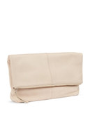 424 Fifth Leather Fold Over Clutch - Camel