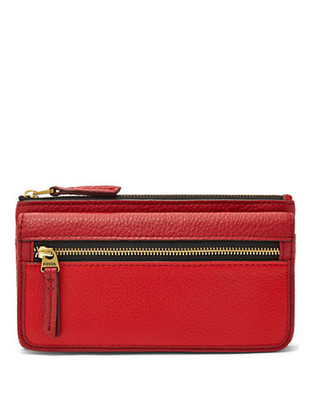 Fossil Erin Flap Clutch - Red