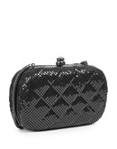 Sondra Roberts Chainmail Quilted Clutch - Black