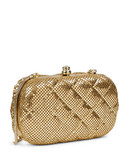 Sondra Roberts Chainmail Quilted Clutch - Gold