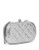 Sondra Roberts Chainmail Quilted Clutch - Silver
