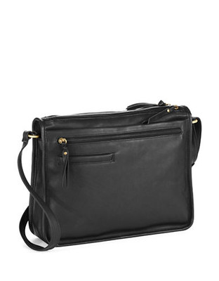 Derek Alexander East West Twin Top Zip Semi Structured Handbag - Black