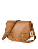 Lauren Ralph Lauren Leather Saddle Bag - Tan