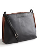 Derek Alexander Leather Twotone Topzip Handbag - Black