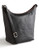 Derek Alexander Top Zip Leather Bucket Bag - Black