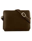Derek Alexander Small Three Quarter Flap with Multi Compartment - Brown