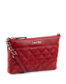 Calvin Klein Quilted Leather Crossbody - Red
