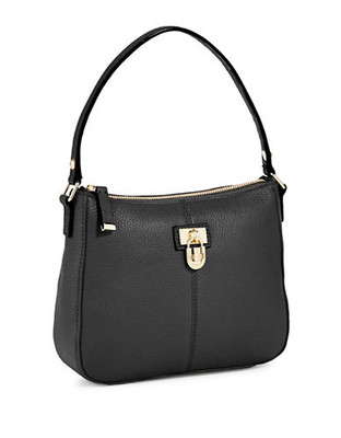 Calvin Klein Pebbled Leather Demi Handbag - Black
