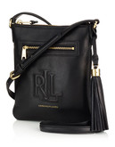 Lauren Ralph Lauren Leather Crossbody Bag - Black