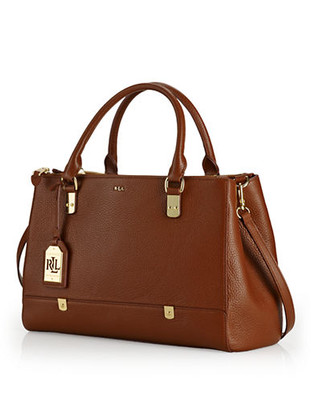 Lauren Ralph Lauren Morrison TriZip Satchel - Brown