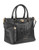 Lauren Ralph Lauren Victoria Monogrammed Leather Satchel - BLACK