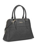 Calvin Klein Colette Saffiano Leather Dome Bag - Black