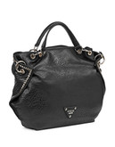 Guess Dylan Studded Convertible Satchel - Black