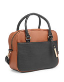 Kensie Two Tone Satchel - Brown/Black