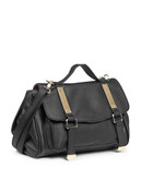 Material Girl Rizza Plated Satchel - Black