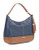 Calvin Klein Pebbled Leather Two Tone Bag - Blue