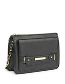 Anne Klein Military Luxe Tab Front Handbag - Black