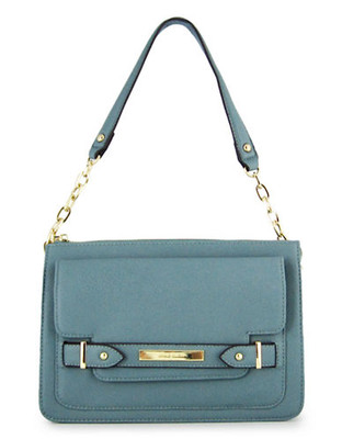 Anne Klein Military Luxe Tab Front Handbag - Blue Belle