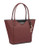 Calvin Klein Saffiano Leather Tote Bag - Deep Red