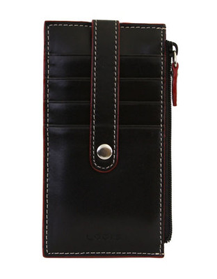 Lodis 5 Card Case with Zipper - Black