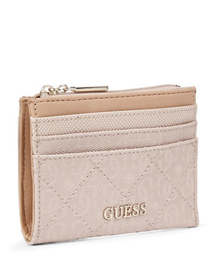 Guess Juliet Quilted Signature Card Wallet - Pink