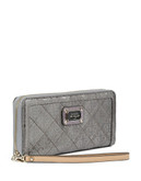 Guess Juliet Wallet and Keychain Gift Set - Silver