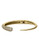 Michael Kors Gold Tone With Clear Pave Asymmetrical Open Cuff Hinge Bangle - Gold