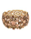 Carolee Mimosa Bangle Bracelet Gold Tone Crystal Bangle - Gold