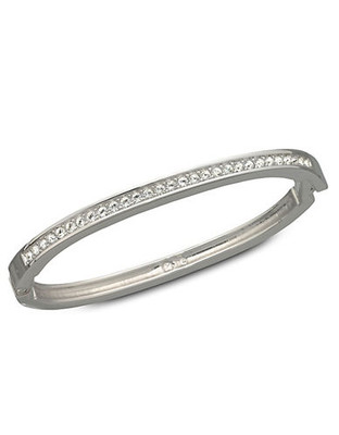 Swarovski Channel Set Bangle - Silver - 7