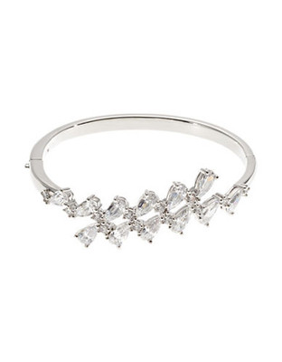 Nadri Cubic Zirconia Twist Bangle - Silver