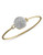 Michael Kors Gold Tone Clear Pave Disc Top Tension Bangle - Gold
