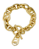 Michael Kors Gold Tone Toggle Link Bracelet - Gold