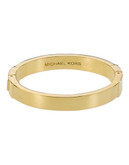 Michael Kors Gold Tone Hinge Bangle Bracelet - Gold