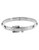 Michael Kors Silver Tone Astor Stud Buckle Hinge Bangle Bracelet - Silver