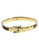 Michael Kors Gold Tone  Tortoise Acetate Buckle Hinge Bangle Bracelet - Gold