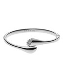 Skagen Denmark Sofie Crystal Silver Tone Stainless Steel Bangle Bracelet - Silver