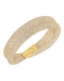 Swarovski Gold Tone Swarovski Crystal Wrap Bracelet - Crystal