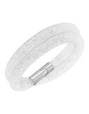 Swarovski Silver Tone Swarovski Crystal Wrap Bracelet - Grey