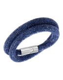 Swarovski Silver Tone Swarovski Crystal Wrap Bracelet - Blue