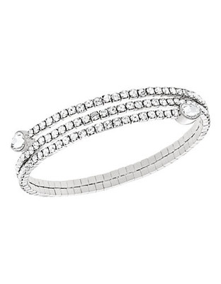 Swarovski Twisty Bangle Drop - Rhodium