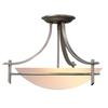 21 In. Semi Flush, Brushed Nickel Finish