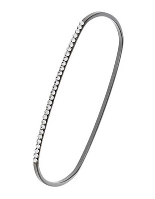 424 Fifth Thin Crystal Wire Bangle - white