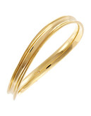 Nadri Gold Polished Wave Bangle - Gold