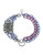 Gerard Yosca Multi Chain Link Bracelet with Crystal Detailing - Blue