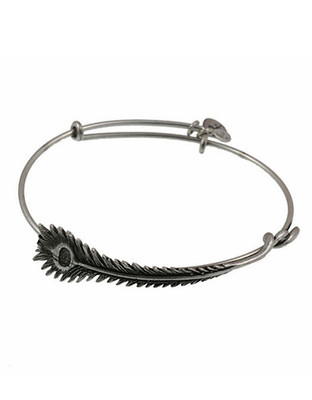 Alex And Ani Peacock Feather Wrap - Silver