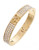 Betsey Johnson Crystal Bow Hinged Bangle Bracelet - GOLD