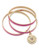 Carolee Word Play Double Take LOVE Mixer Bangle Bracelet in Pink and Gold - Pink