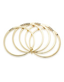 Carolee Word Play Sentiments LOVE Bangle Bracelet Set Gold Tone Bangle - Gold