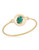 Carolee Word Play Double Take Four leaf Clover LUCK Bangle Bracelet - Green