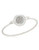 Carolee Word Play Double Take LOOK FOR THE SILVER LINING Bangle Bracelet - Silver